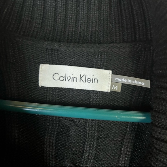 Calvin Klein Black Cable Knit Dress‎ Size Medium - Picture 2 of 5